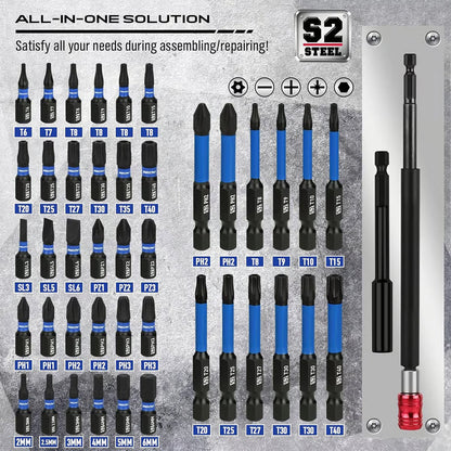 🧰 Set da 80 Pezzi di Bussole Magnetiche ad Impatto – Metriche & SAE 🔧