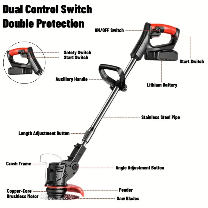 Tosaerba e Rifinitore Elettrico Multifunzione