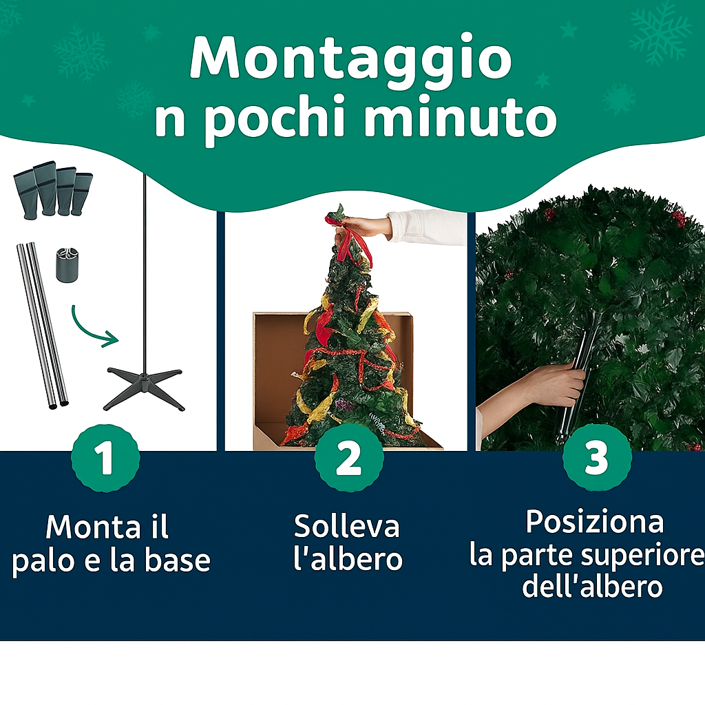 Albero di Natale pre-decorato – Montalo in 60 secondi 🎅🎄